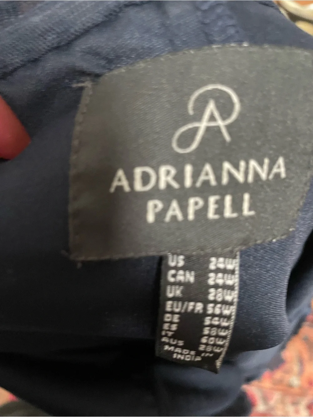 Adrianna Papell Navy Sequin Draped Maxi Dress